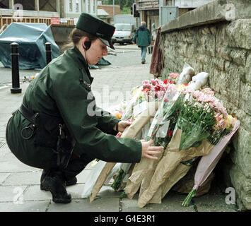Ulster Blast/RUC officer Stock Photo - Alamy