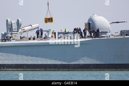 Military Stock - Type 42 Destroyers - Portsmouth Stock Photo