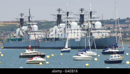 Military Stock - Type 42 Destroyers - Portsmouth Stock Photo