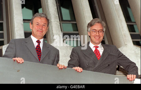 CBI Director-General Adair Turner (right) and Sir Clive Thompson, in London where it was announced that Sir Clive is to take over as President of the Confederation of British Industry. Succeeding Sir Colin Marshall. He will serve a two year term. Stock Photo