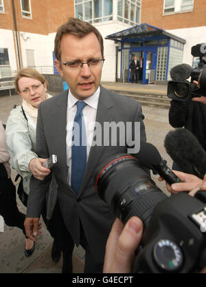 Phone hacking claims Stock Photo