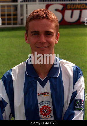 MICHAEL BARRON OF HARTLEPOOL UNITED FOOTBALL CLUB. Stock Photo