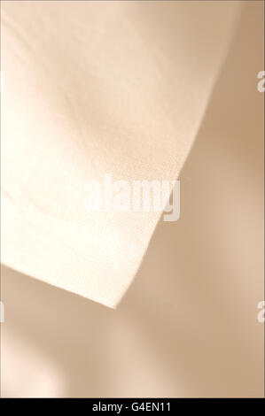 Crisp white pillow case Stock Photo