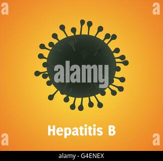 hepatitis b virus single isolated with text vector graphic Stock Vector