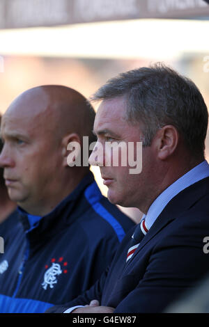 Rangers' First Team Coach Kenny McDowall (left) and manager Ally McCoist (right) Stock Photo