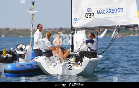 Sailing - London Olympic Games 2012 Test Event and International Regatta - Day One - Weymouth Stock Photo