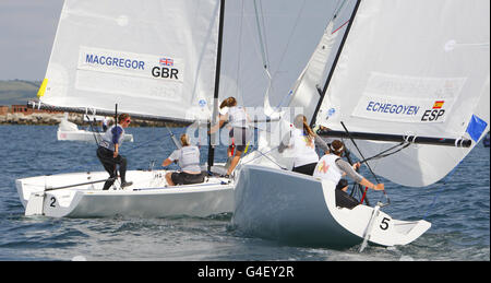 Sailing - London Olympic Games 2012 Test Event and International Regatta - Day One - Weymouth Stock Photo