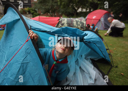 Camp at Downing Street Stock Photo