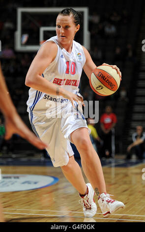 Great Britain's Julie Page during to the WNBA Live match at the MEN Arena, Manchester. Stock Photo
