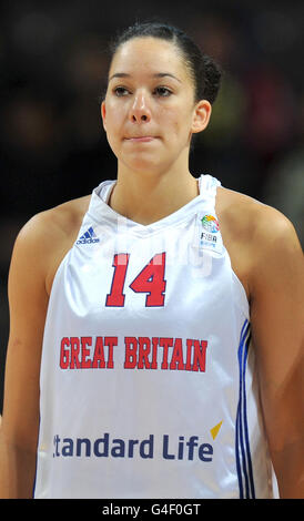 Great Britain's Azania Stewart prior to the WNBA Live match at the MEN Arena, Manchester. Stock Photo