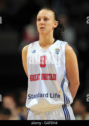 Great Britain's Chantelle Handy prior to the WNBA Live match at the MEN Arena, Manchester. Stock Photo