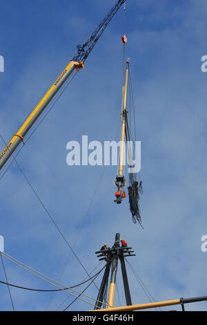 HMS Victory restoration Stock Photo