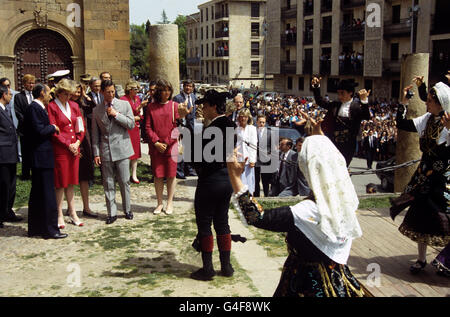 Royalty - Prince and Princess of Wales Tour of Spain Stock Photo