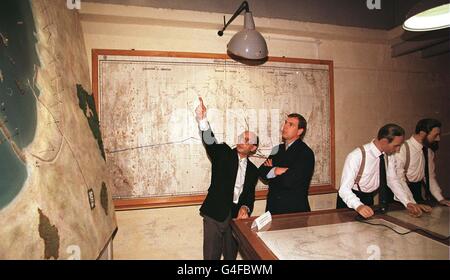 The Duke of York looks at part of the operations rooms, of the Lascaris War rooms in valletta, Malta this afternoon. The War rooms were the operations centre for the allied forces in the Mediterranean during World war 2. Stock Photo