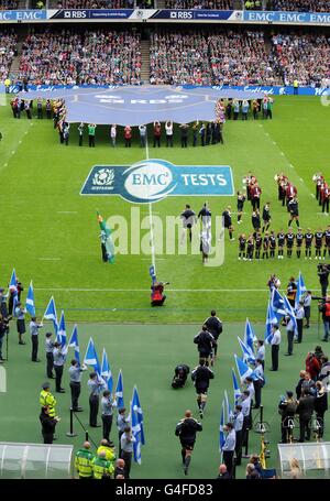 Rugby Union - EMC Test Match - Scotland v Ireland - Murrayfield Stock Photo