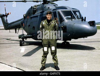 PRINCE ANDREW INFRONT OF A LYNX HELICOPTER AT PORTLANDS, JOINS 702 NAVAL AIR SQUADRON FOR AN ADVANCED TRAINING COURSE ON LYNX HELICOPTERS. *26/07/2001... The Duke leaves the Royal Navy on Monday July 30 2001, after 22 years service. 29/5/04: Prince William looks set for a stint in the armed forces tonight after giving his strongest sign yet that he would join up after university.The 21-year-old royal said he had not ruled out any career options, but would enjoy being part of the British services. As future King, he will one day be Commander in Chief of the forces and spending time working Stock Photo