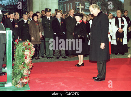 King Albert I and Queen Elizabeth of Belgium watching a presentation of ...