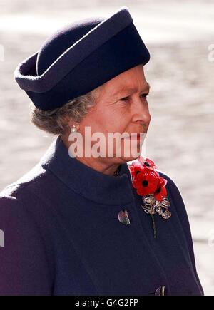 Her Majesty the Queen at the Arc de Triomphe, in Paris during the Armistice day ceremony.