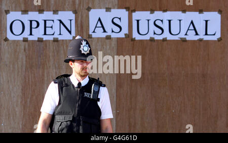 Disturbances across the UK. s riots. Stock Photo