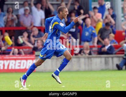 Soccer - npower Football League Two - AFC Wimbledon v Port Vale - Cherry Red Records Fans' Stadium Kingsmeadow Stock Photo