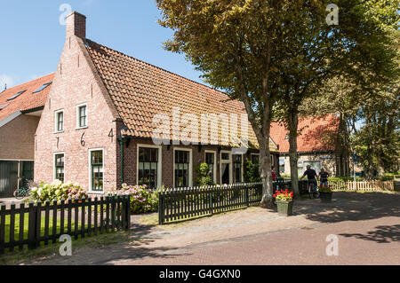 Old commander house in the historical village of Hollum on the West Frisian island of Ameland, Netherlands Stock Photo