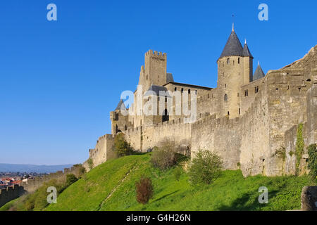 Cite von Carcassonne - Castle of Carcassonne in southern  France Stock Photo