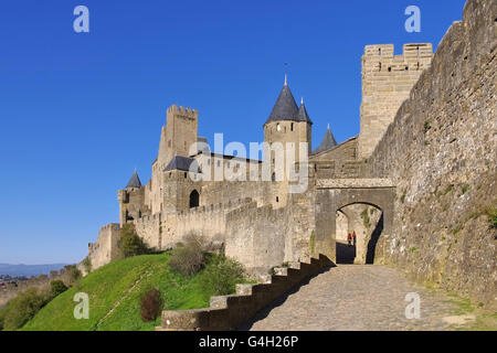 Cite von Carcassonne - Castle of Carcassonne in southern  France Stock Photo