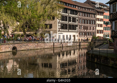 France Alsace Strasbourg La Petite Alsace restaurant Stock ...