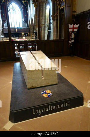 Tomb of King Richard III in Leicester Cathedral, England Stock Photo