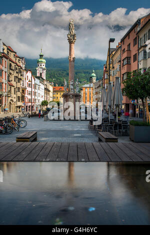 Maria-Theresien-Strasse or Maria Theresa Street, Innsbruck, Tyrol, Austria Stock Photo