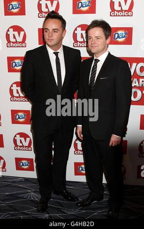 TV Choice Awards - London. Ant McPartlin and Declan Donnelly arriving for the 2011 TV Choice Awards at The Savoy, Strand, London. Stock Photo