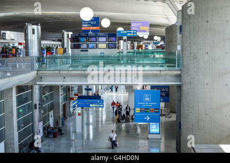 Airport hall - Charles de Gaulle terminal F in Paris, France Stock Photo