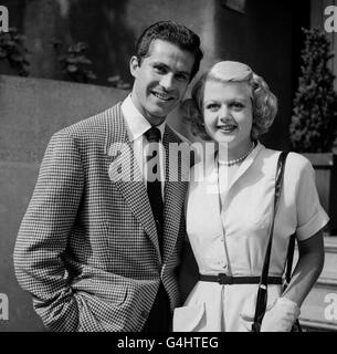 Actress Angela Lansbury and Peter Shaw. P007093 Stock Photo - Alamy