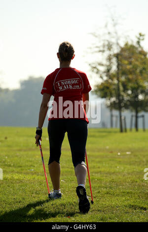 Nordic Walking - International Nordic Walking Convention - Hyde Park Stock Photo