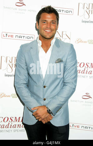 Mark Wright arrives at Britney Spears' UK tour launch party at Sanctum Soho Hotel in central London. Stock Photo