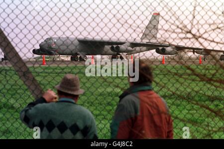 B52's/RAF Fairford Stock Photo