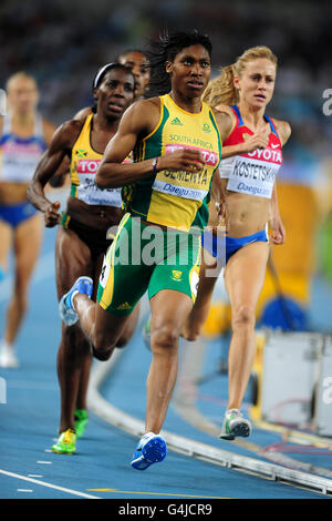 South Africa's Caster Semenya (centre) during the third semi final of the Women's 800m Stock Photo