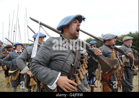 Re-enactment of the Battle of Newburn Stock Photo - Alamy