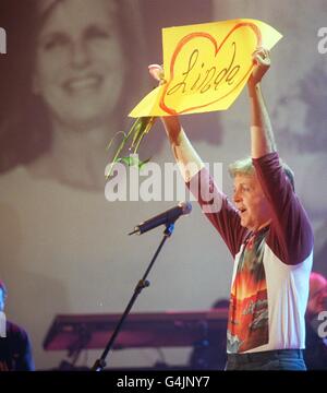 Chrissie Hynde and Sir Paul McCartney during 'Here There and Everywhere