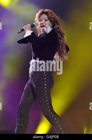 Latoya Jackson performs at the Michael Forever Tribute Concert at the Millennium Stadium, Cardiff. PRESS ASSOCIATION Photo. Picture date: Saturday October 8, 2011. See PA story SHOWBIZ Jackson. Photo credit should read: Tim Ireland/PA Wire Stock Photo