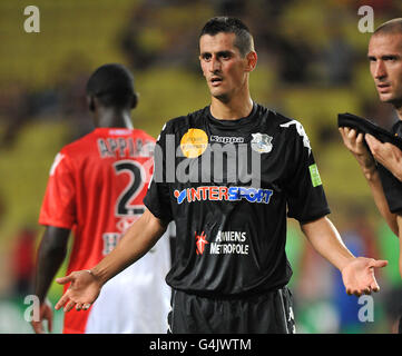 Soccer - Ligue 2 - AS Monaco v Amiens SC - Stade Louis II. Rafik Saifi, SC Amiens Stock Photo