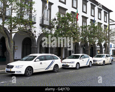 dh Ponta Delgada SAO MIGUEL ISLAND AZORES Azores taxis taxi rank Portas da Cidade square Stock Photo