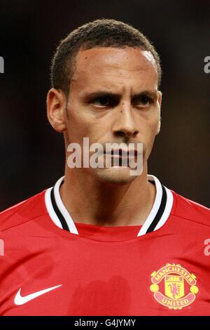 Soccer - UEFA Champions League - Group C - Manchester United v FC Basle - Old Trafford. Rio Ferdinand, Manchester United Stock Photo