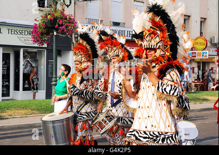 Carnival Ales on the occasion of the French National Day 14 July 2013, the parade Stock Photo
