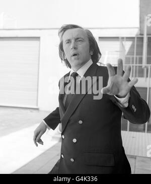 David Frost, at BBC TV Centre, Wood Lane, when he prepared for his new series when he will interview Australian 'cricket impresario' Kerry Packer.