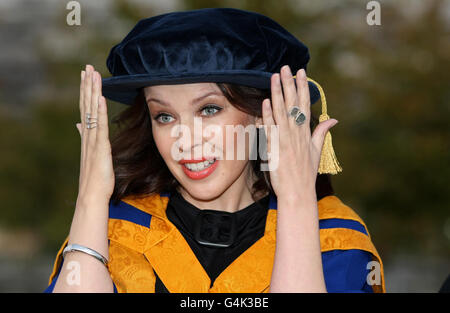 Kylie Minogue OBE Receives A Doctorate - Essex Stock Photo