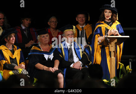 Kylie Minogue OBE Receives A Doctorate - Essex Stock Photo