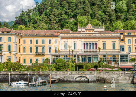 Grandhotel Villa Serbelloni at the waterfront of Bellagio at Lake Como, seen from the lakeside, Lombardy, Italy Stock Photo