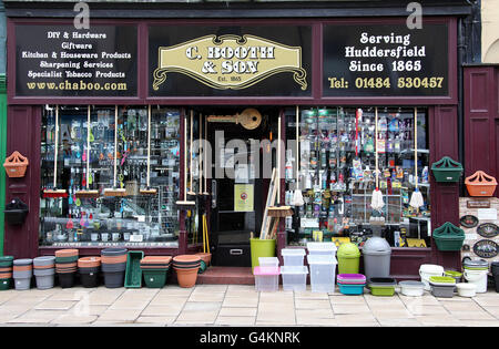 Traditional Hardware Shop in Huddersfield Stock Photo