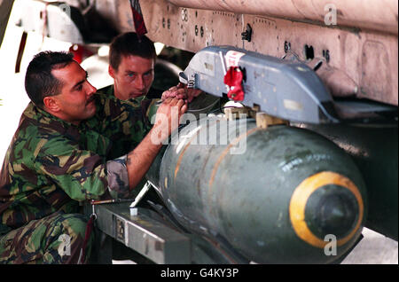 Gulf War/Bomb adjustment Stock Photo